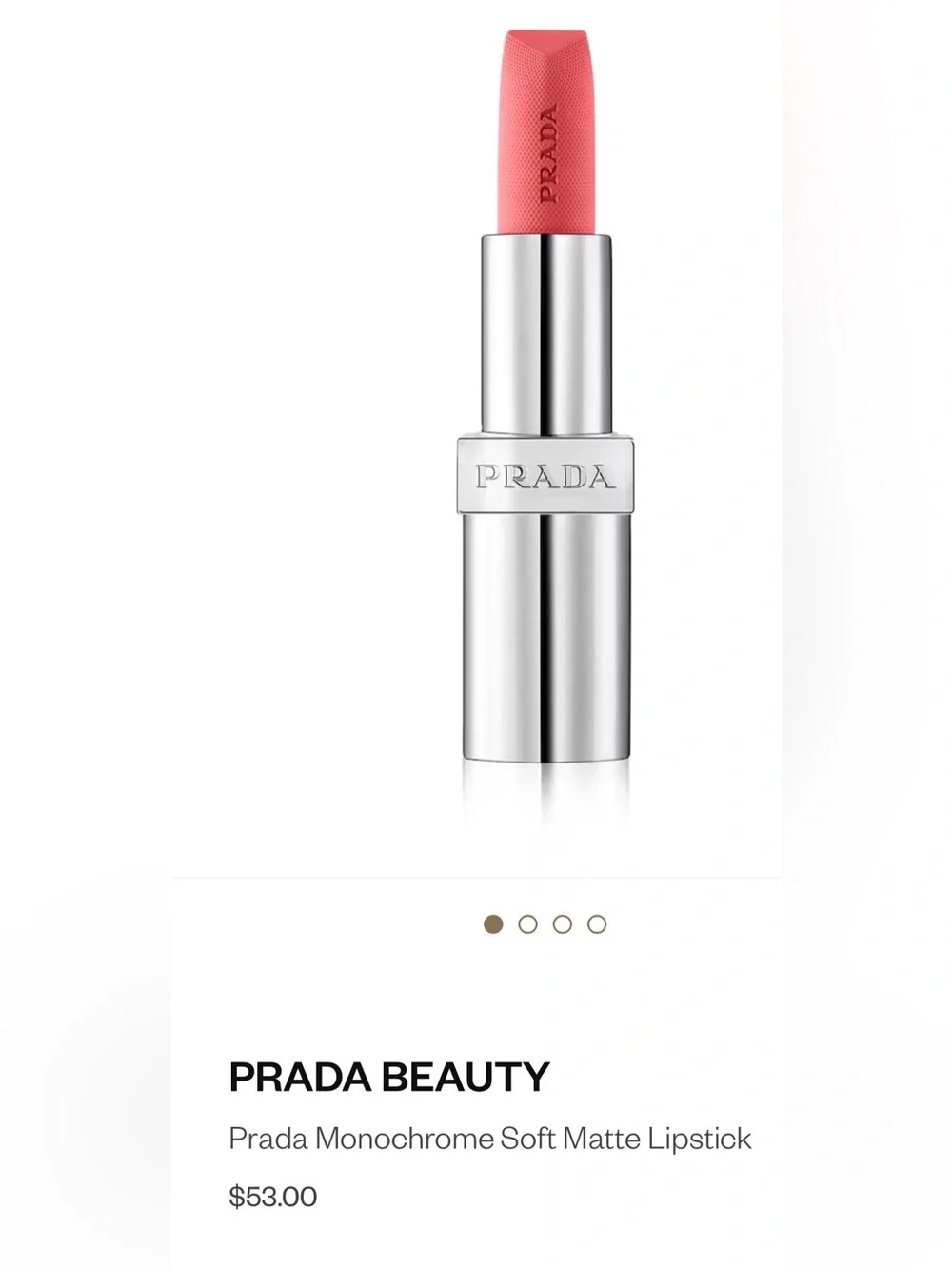 Prada Monochrome Soft Matte Lipstick – P161 Sunset Pink